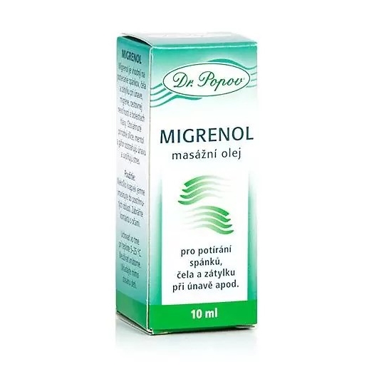 Dr.Popov Migrenol, masážní olej, 10 ml